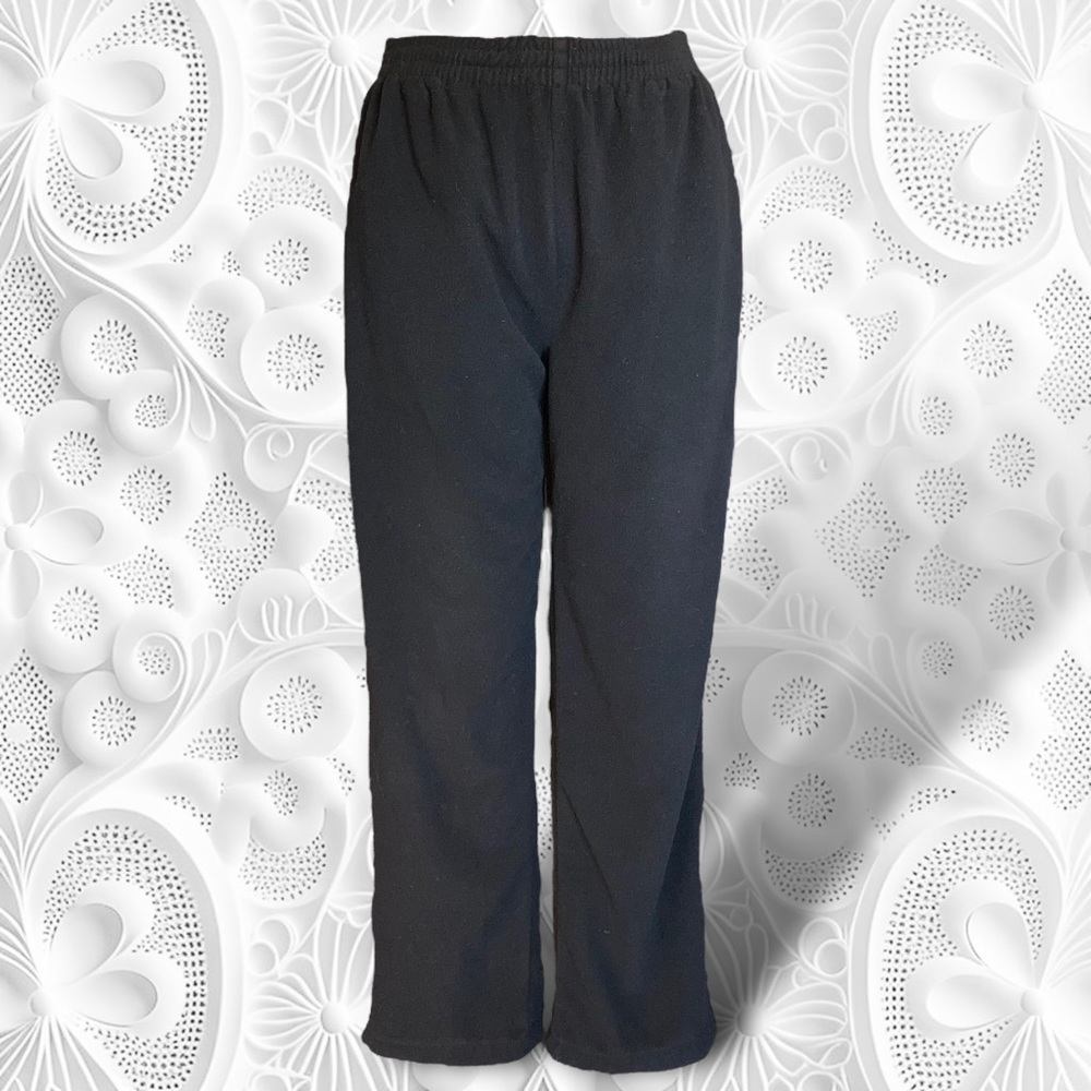 New Balance Black Fleece Track Pants with Blue Piping Size Medium